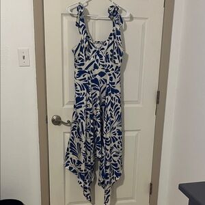 Alexis Navy and Cream Abstract Dress